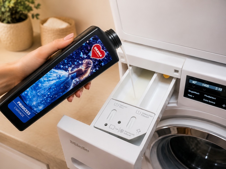 Nalévání aviváže do přihrádky pro hlavní praní při nadměrném pěnění pračky