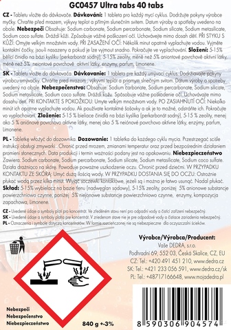Etiketa k výrobku GC0457 Etiketa k výrobku GC0457